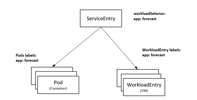 图3-70  ServiceEntry基于标签的负载选择